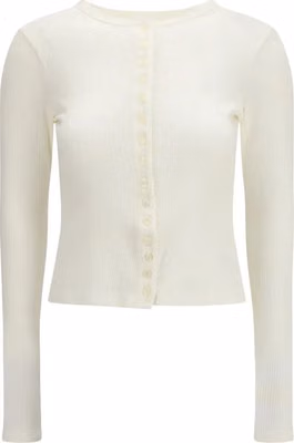 White Cotton Cardigan