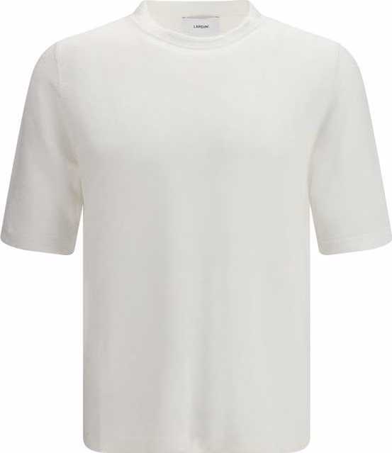 Lardini White Linen T-Shirt