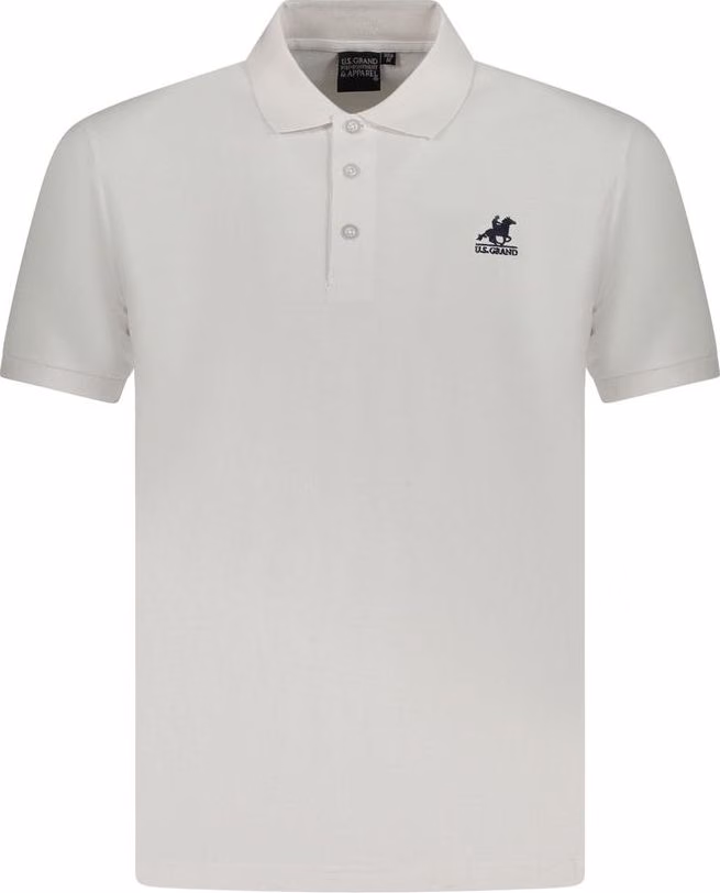 U.S. Grand Polo White Cotton Men Polo Shirt