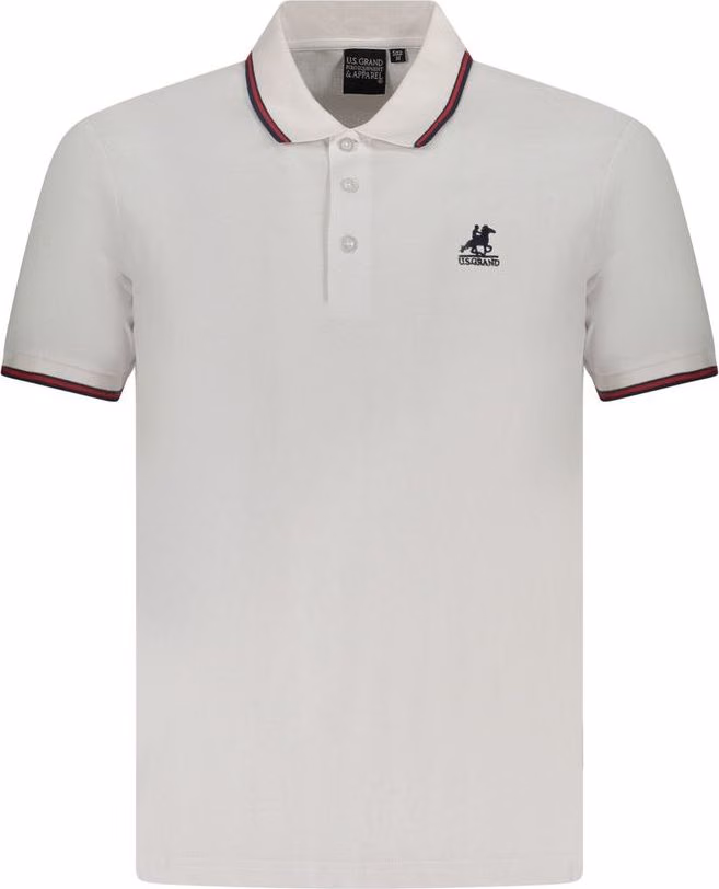U.S. Grand Polo White Cotton Men Polo Shirt