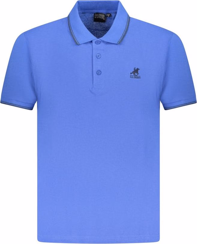 U.S. Grand Polo Blue Cotton Mens Polo Shirt