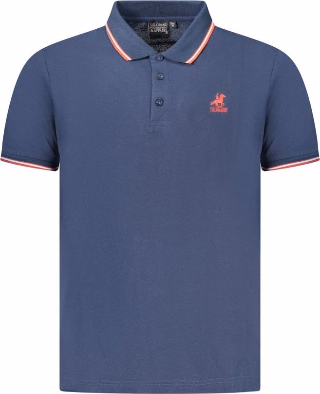 U.S. Grand Polo Blue Cotton Men Polo