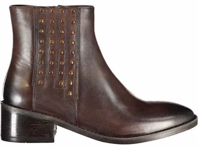 Marrone Leather Women Ankle Boot