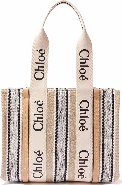 Chloé Beige Linen Tote Bag