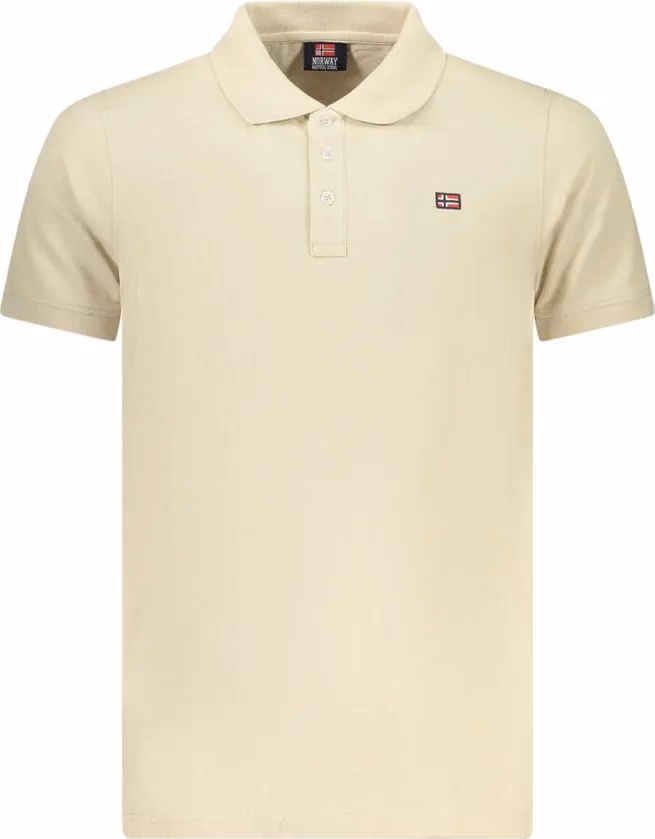 Norway 1963 Beige Cotton Men Polo Shirt