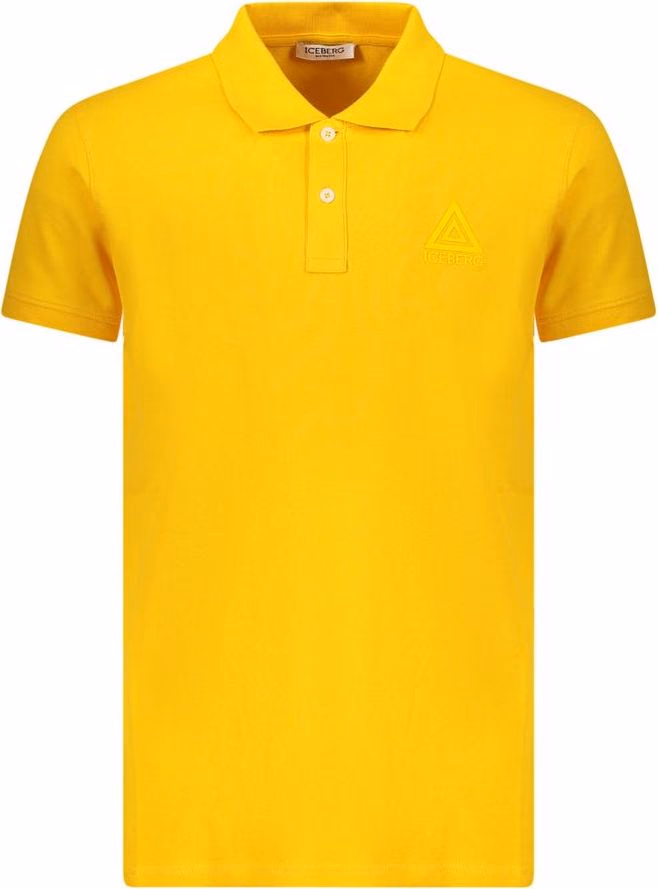 Iceberg Yellow Cotton Mens Polo Shirt