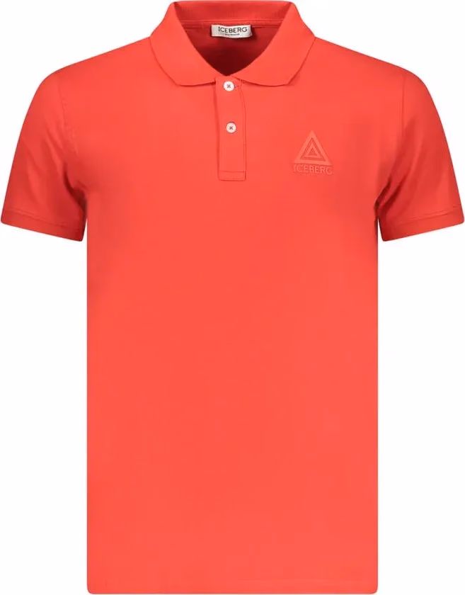 Iceberg Rosso Cotton Mens Polo Shirt