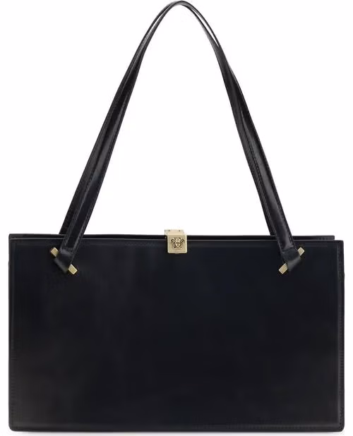 Versace Black Calf Leather Bos Taurus Shoulder Bag