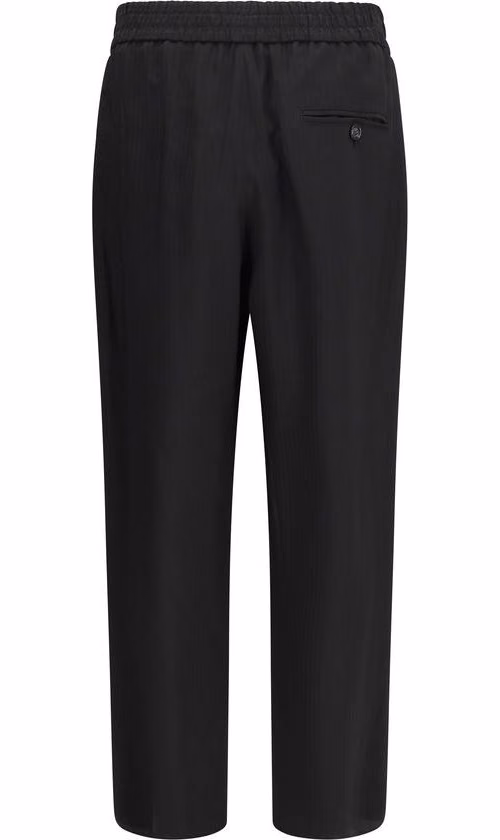 Giorgio Armani Black Viscose Casual Pants