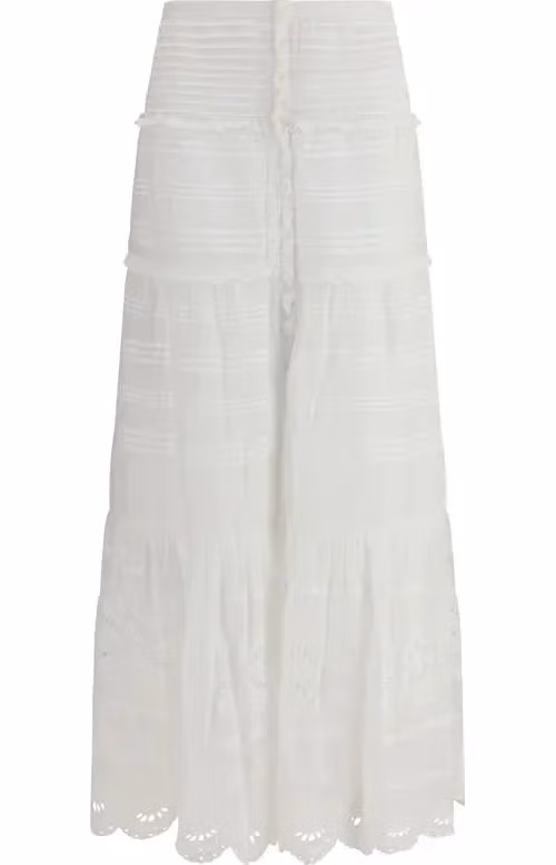 Isabel Marant Étoile White Viscose Long Skirt