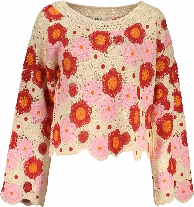 Desigual Beige Cotton Women Sweater