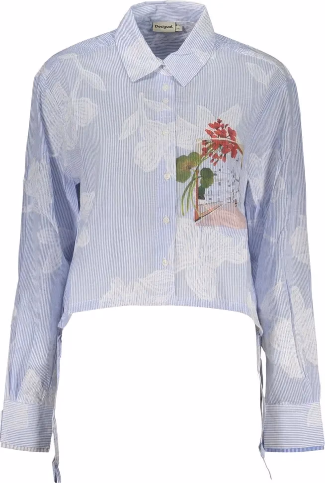 Desigual Azzurro Cotton Women Shirt