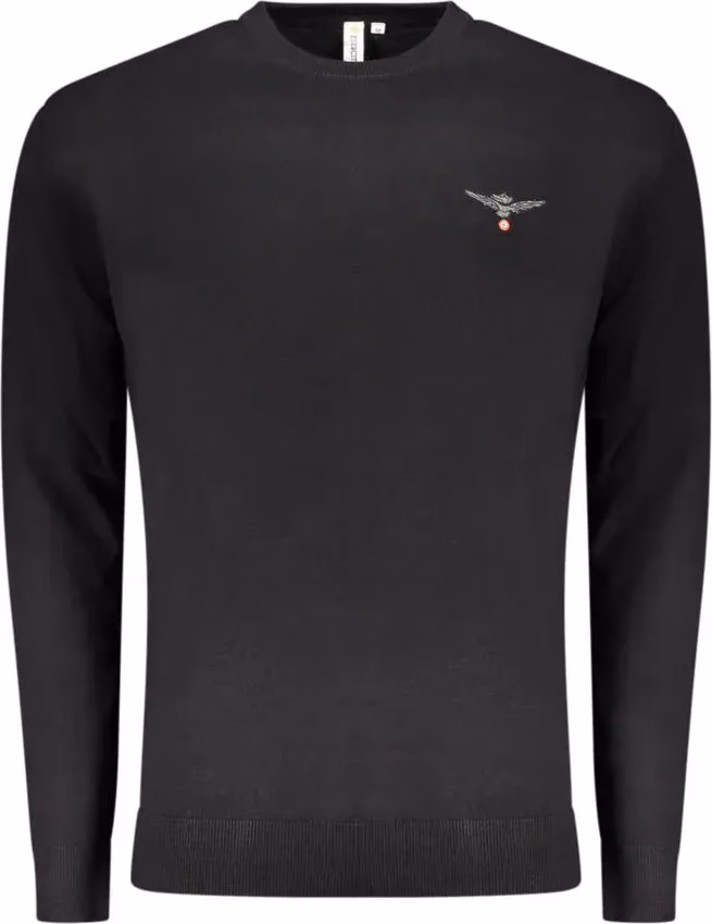 Accademia Militare Black Cotton Men's Sweater