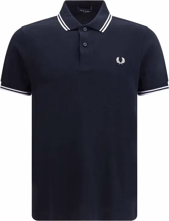 Fred Perry Blue Cotton Polo Shirt