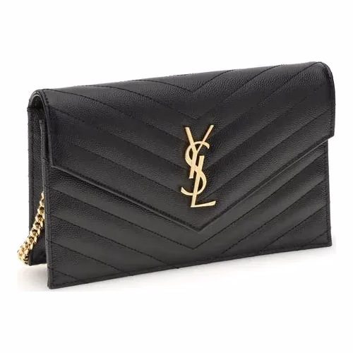 Saint Laurent Black Calf Leather Bos Taurus Wallet