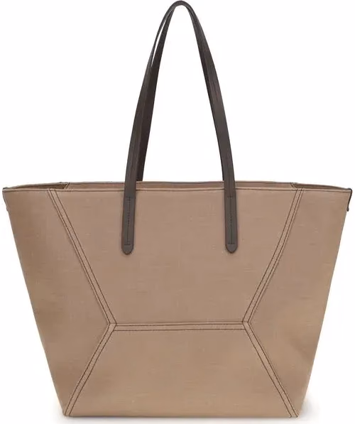 Brunello Cucinelli Beige Cotton Shoulder Bag