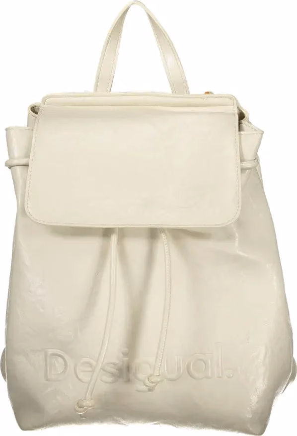 Desigual Ecru Polyurethane Women Backpack