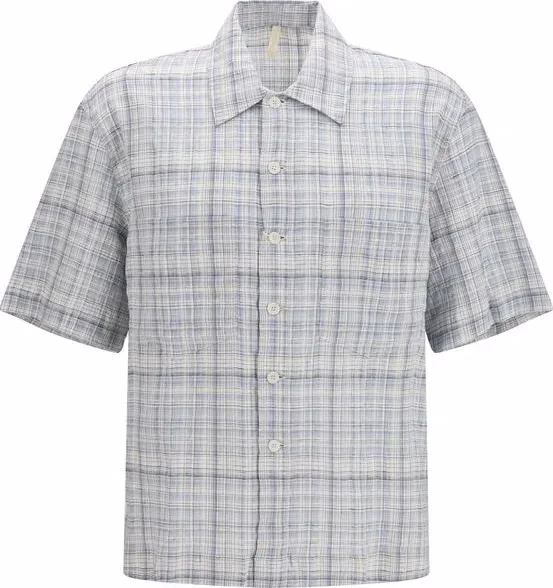 Sunflower Blue Cotton Pattern Shirt