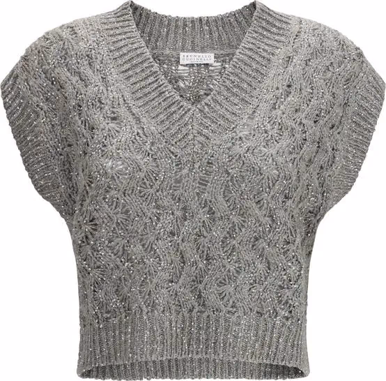 Brunello Cucinelli Bicolor Silk Sweatshirt
