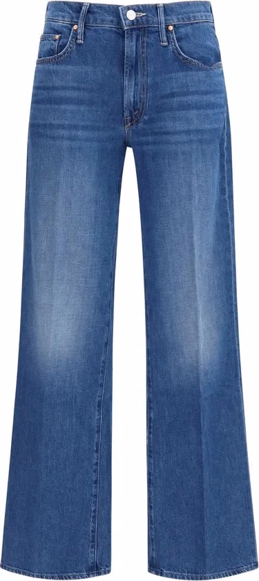 Mother Denim Blue Cotton Relaxed Fit Jeans