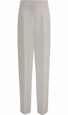 White Linen Casual Pants