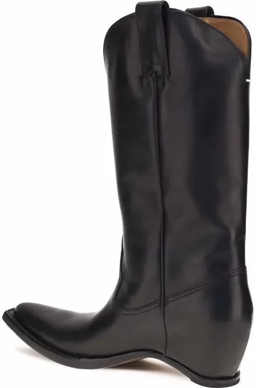 Maison Margiela Black Calf Leather Bos Taurus Ankle Boots