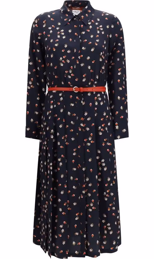 Max Mara Blue Silk Casual Dress