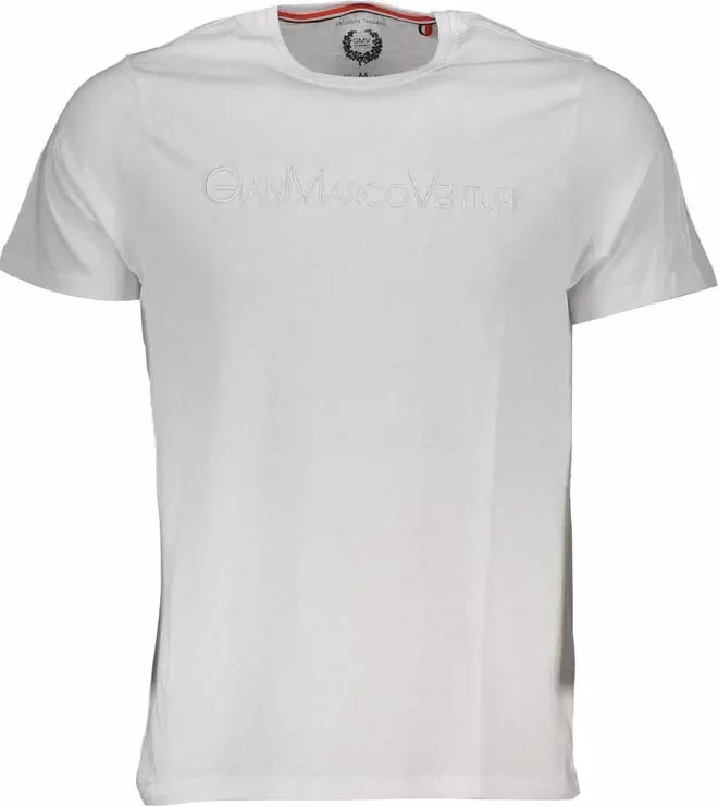 Gianmarco Venturi Bianco Cotton Men T-Shirt