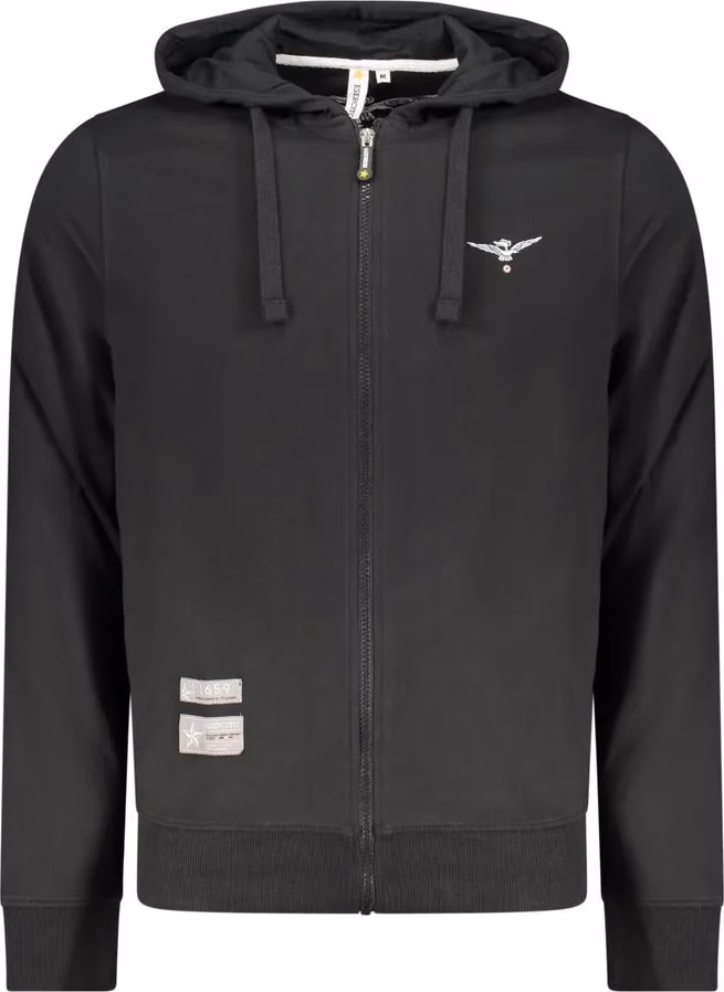 Accademia Militare Black Cotton Men's Hoodie