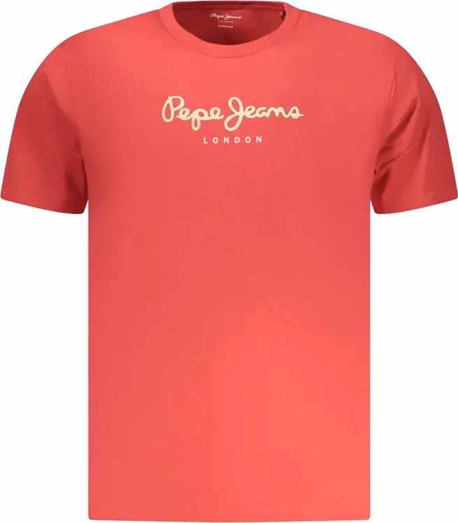 Pepe Jeans Rosso Cotton Men T-Shirt