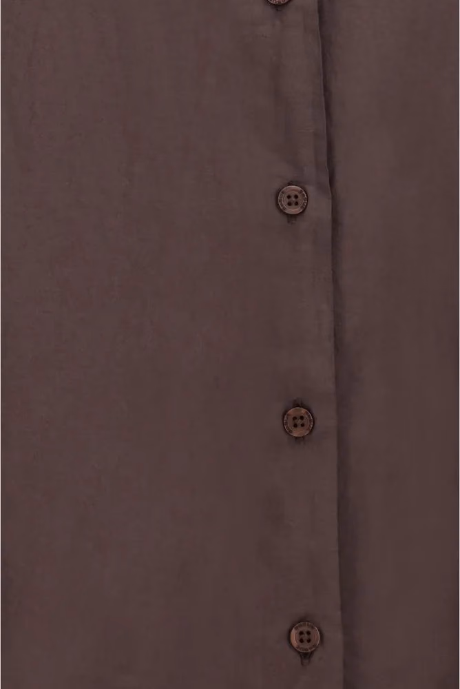 SOSUE Brown Cotton Shirt