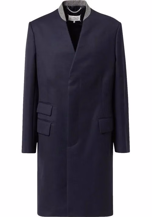 Maison Margiela Blue Wool Coat