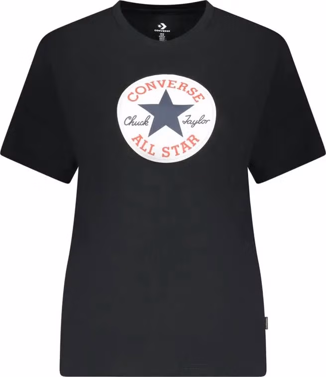 Converse Black Cotton Women's T-Shirt