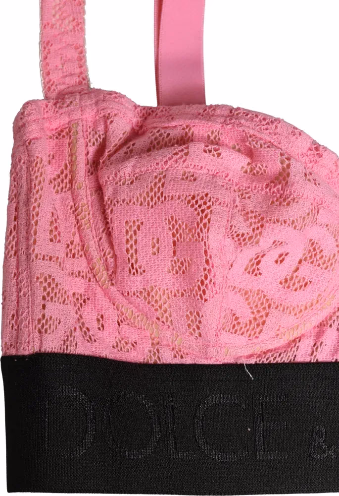 Dolce & Gabbana Pink Semi-Pad Underwire Balconette Bra Underwear
