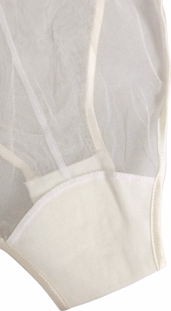 Dolce & Gabbana White Sheer Nylon Bodysuit Halterneck Underwear