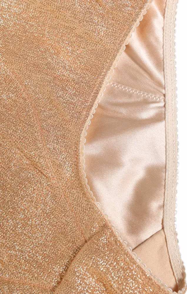 Dolce & Gabbana Beige Silk Blend High Waist Girdle Panty Underwear