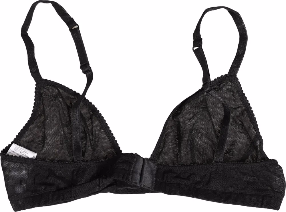 Dolce & Gabbana Black Nylon Stretch Soft Cup Brassiere Underwear