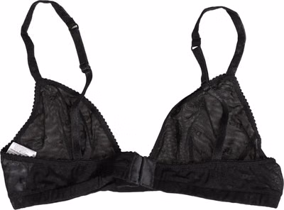 Black Nylon Stretch Soft Cup Brassiere Underwear