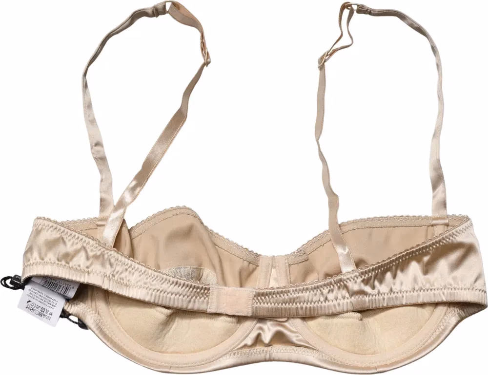 Dolce & Gabbana Beige Semi-Pad Underwire Balconette Bra Underwear