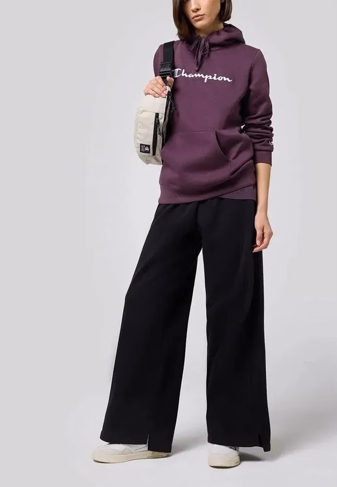 Champion Black Cotton Casual Pants
