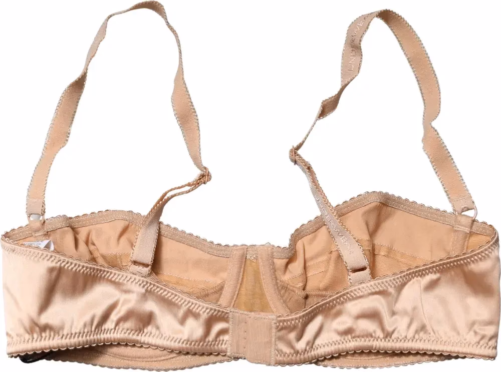 Dolce & Gabbana Beige Semi-Pad Underwire Balconette Bra Underwear