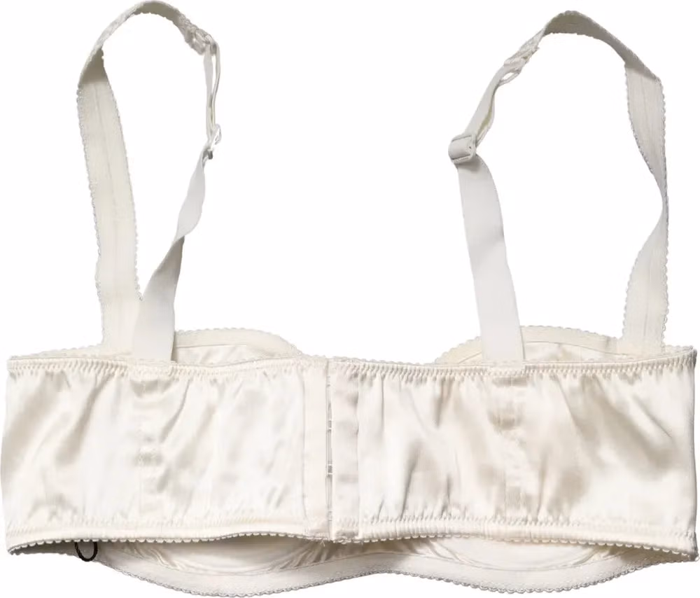 Dolce & Gabbana Off White Semi-Pad Underwire Balconette Bra Underwear