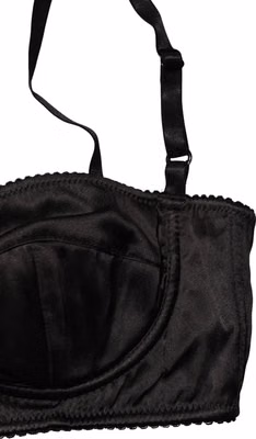 Black Semi-Pad Underwire Balconette Bra Underwear