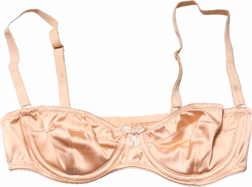 Dolce & Gabbana Beige Semi-Pad Underwire Balconette Bra Underwear