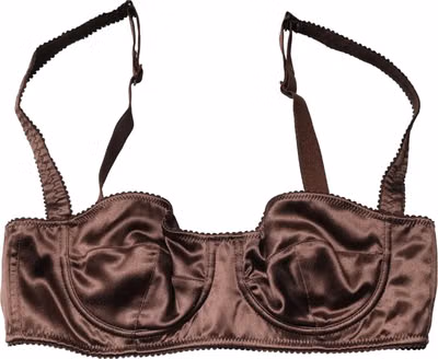 Brown Semi-Pad Underwire Balconette Underwear