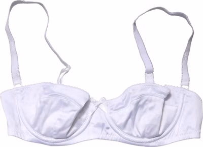 White Semi-Pad Underwire Balconette Bra Underwear