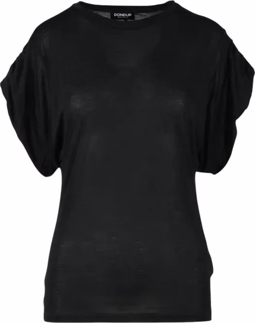 Dondup Black Viscose T-Shirt