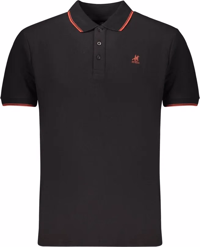 U.S. Grand Polo Black Cotton Men Polo