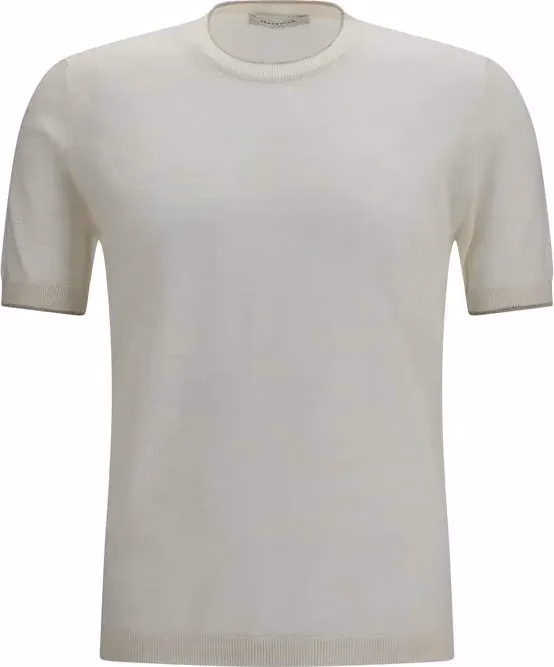 Brooksfield White Linen Shortsleeve Shirt