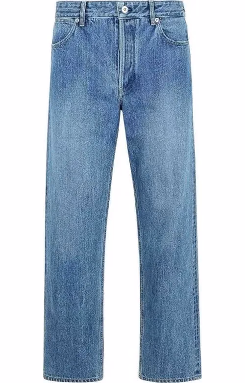 Jil Sander Blue Cotton Straight-Leg Jeans